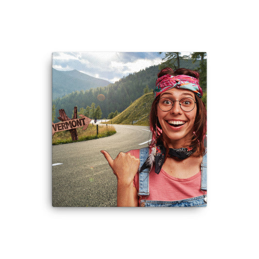 6° Hitch Hiking To Vermont Canvas