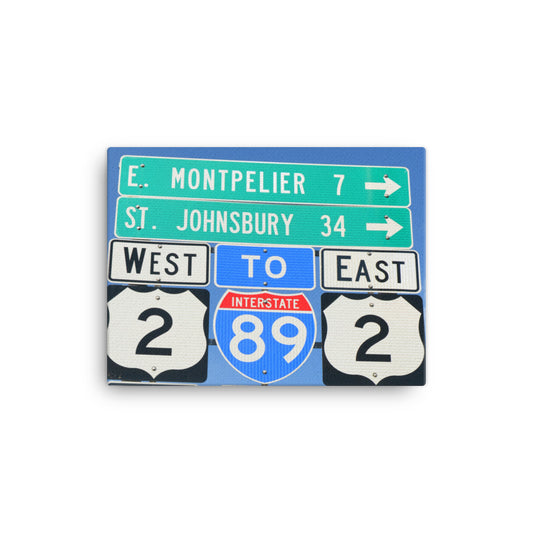 I-89 and Route 2 to Montpelier and St. Johnsbury