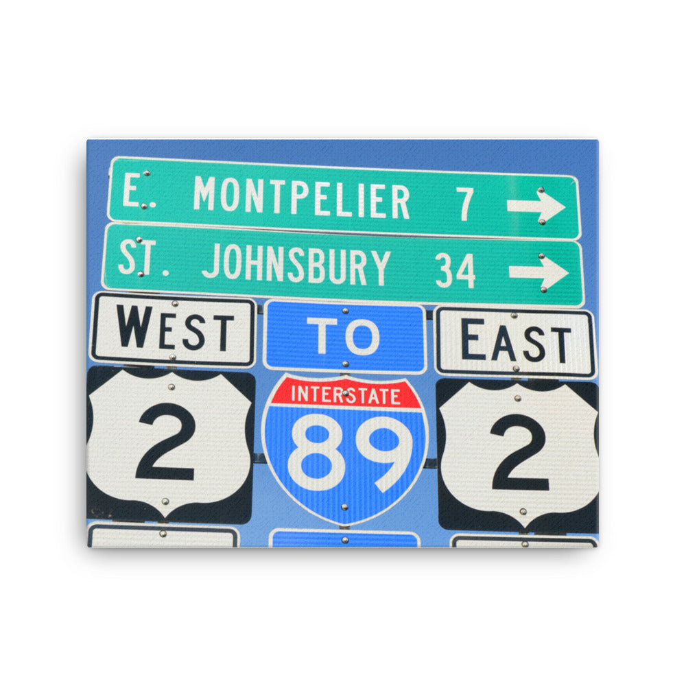 I-89 and Route 2 to Montpelier and St. Johnsbury