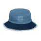 6° Vermont Distressed denim bucket hat