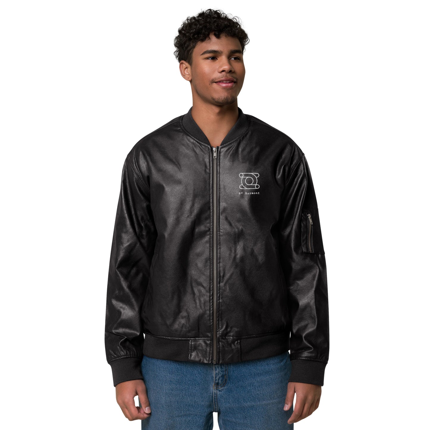 6º Leather Bomber Jacket